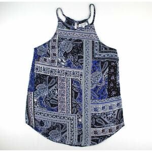 Cotton On Cami Womens Small Regular Blue Tank‎ Top Paisley Casual Shirt